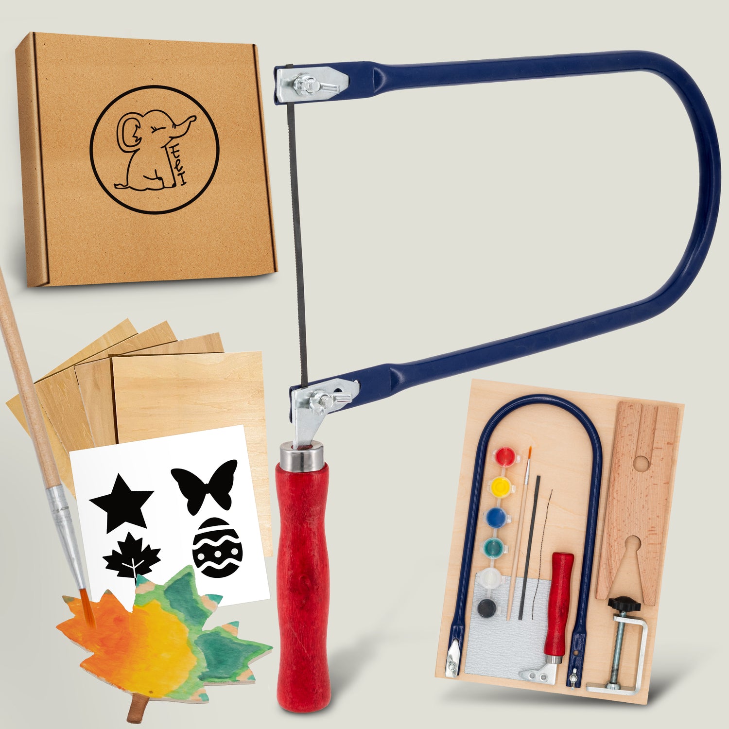 Kinder Laubsäge Set aus 18 Teilen: Mit Anleitung, Vorlagen & vielem mehr