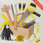 Kinderwerkzeug Set inkl. Holzkiste und Werkzeug
