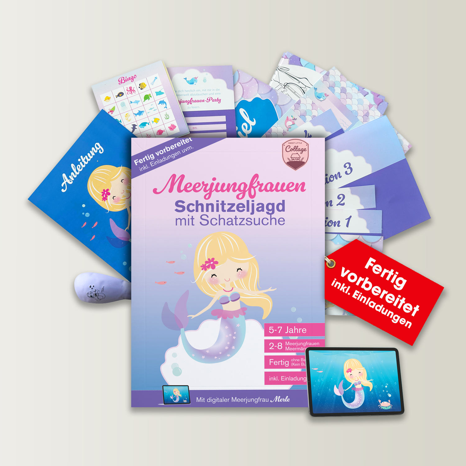 Schnitzeljagd Meerjungfrau mit Schatzsuche