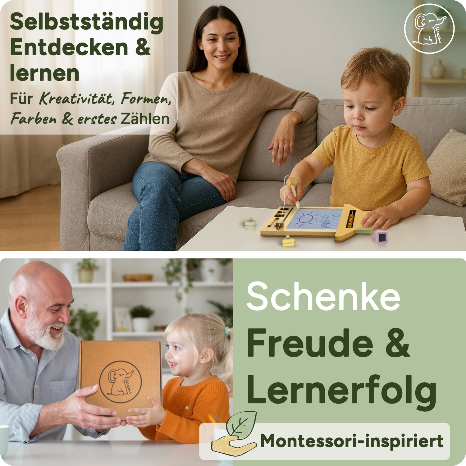 Zaubertafel aus Holz für Kinder