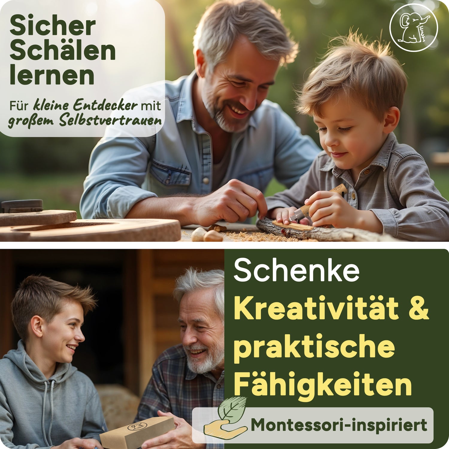 Schnitzmesser & Schälmesser für Kinder mit runder Klinge
