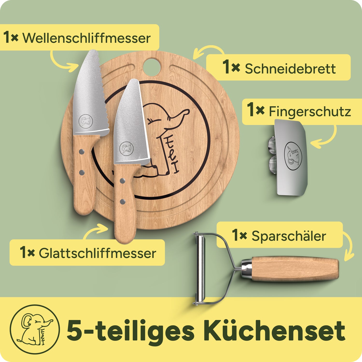 Kinder Küchenmesser Set (5-teilig)