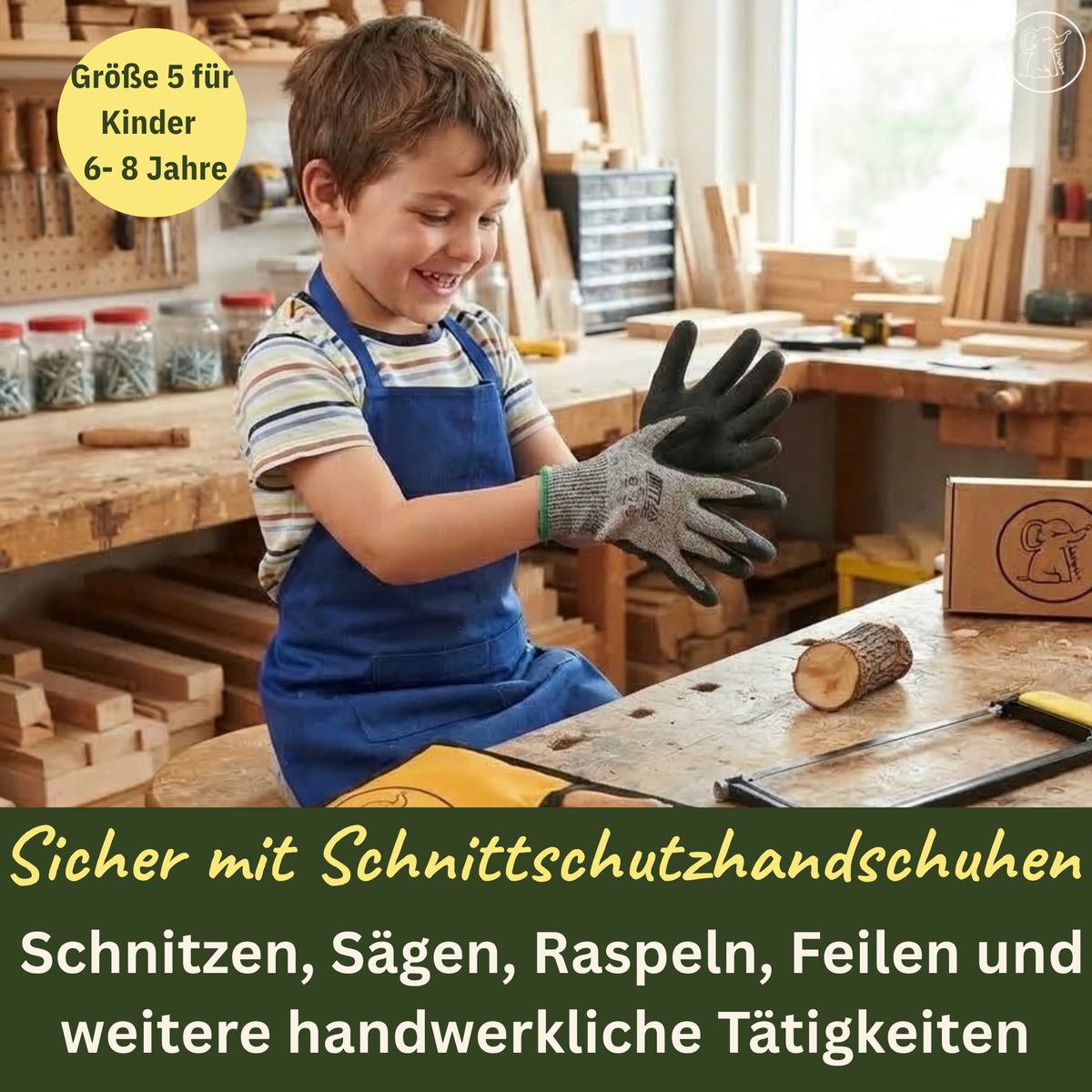 Schnittschutzhandschuhe mit höchstem Schnittschutz für Kinder