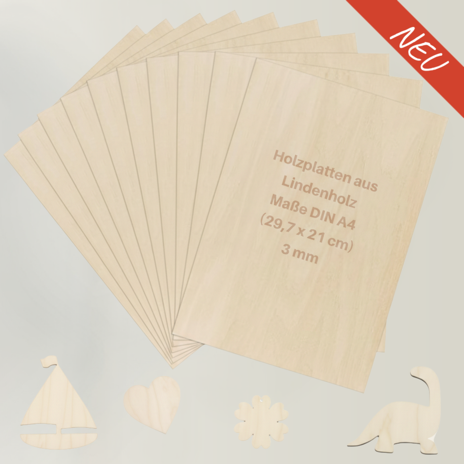 10xStück A4 Sperrholzplatte 3mm