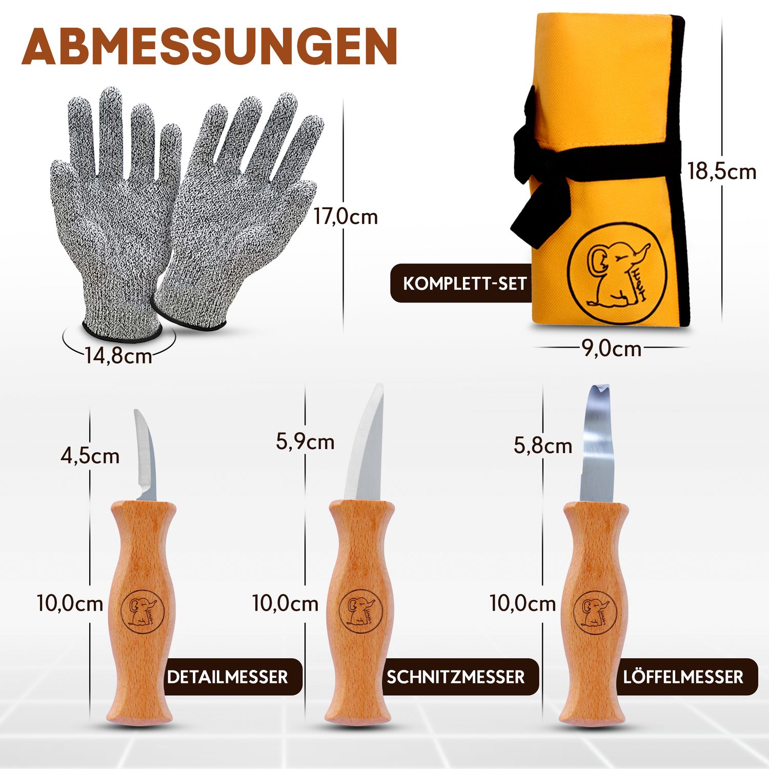 Einsteiger Set für Kinder - inkl. Schnitzfiguren - Anleitung