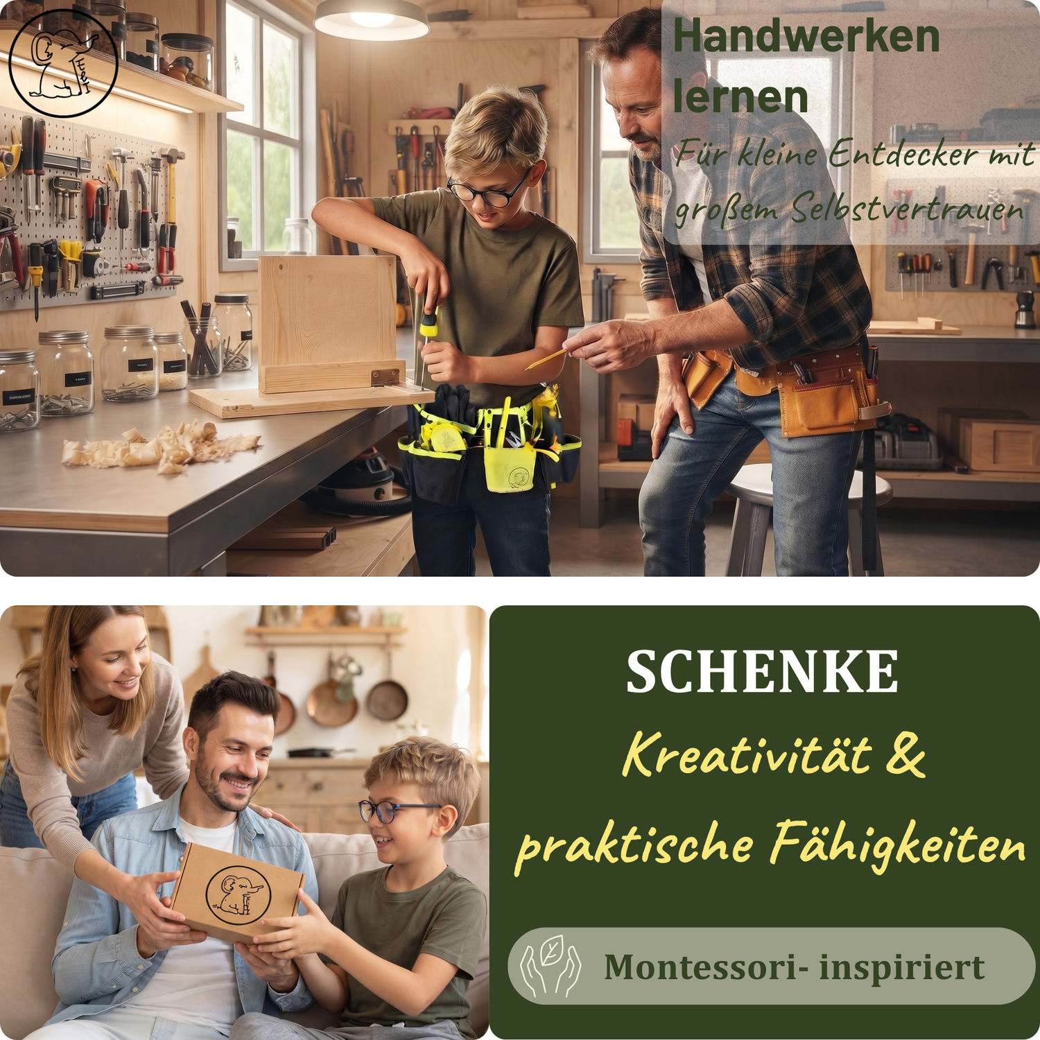 Kinder-Werkzeuggürtel – echtes Werkzeug für kleine Handwerker