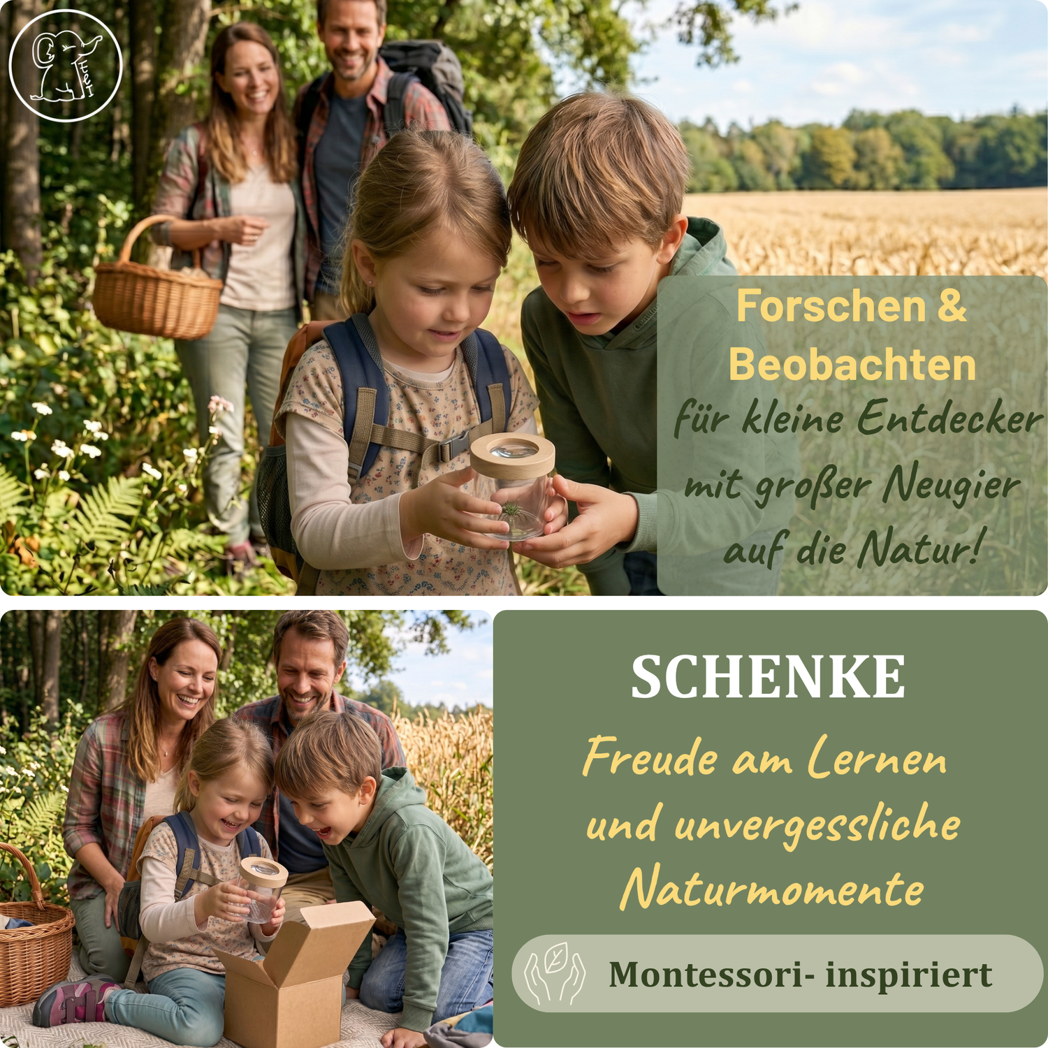 Becherlupe Naturforscher-Set für Kinder
