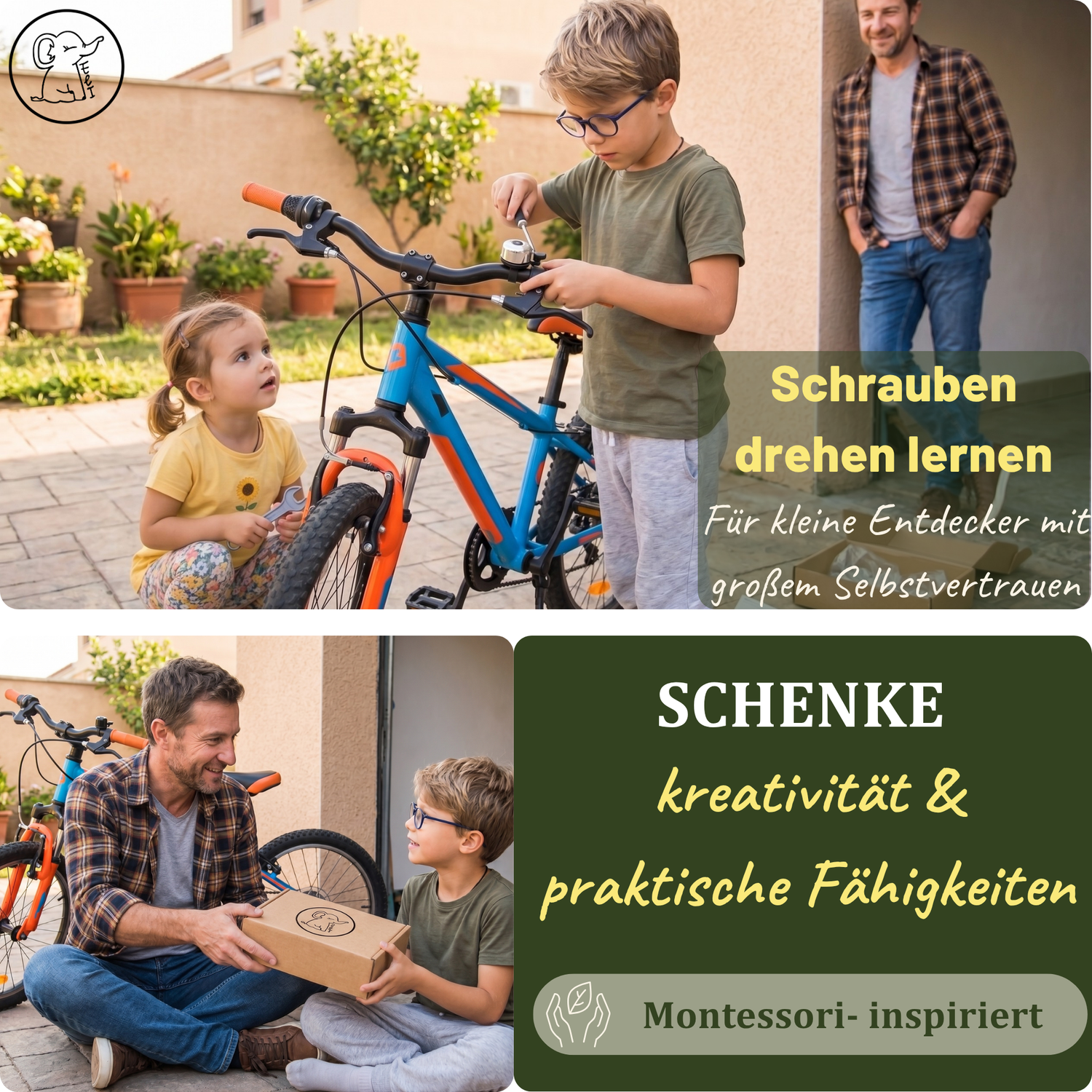 Schraubendreher Set für Kinder ab 4 Jahren - Kreuz & Schlitz