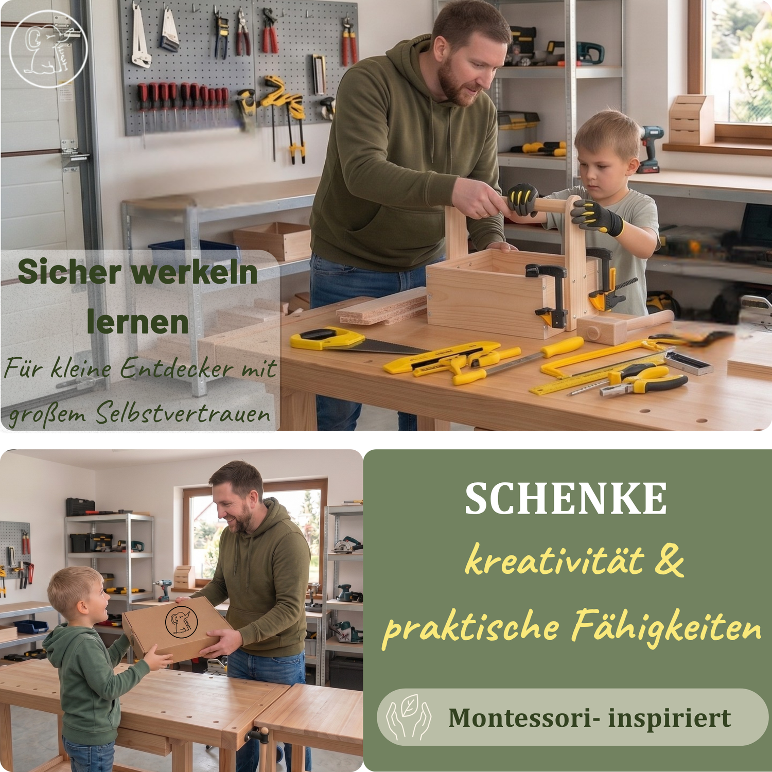 Kinderwerkzeug Set inkl. Holzkiste und Werkzeug