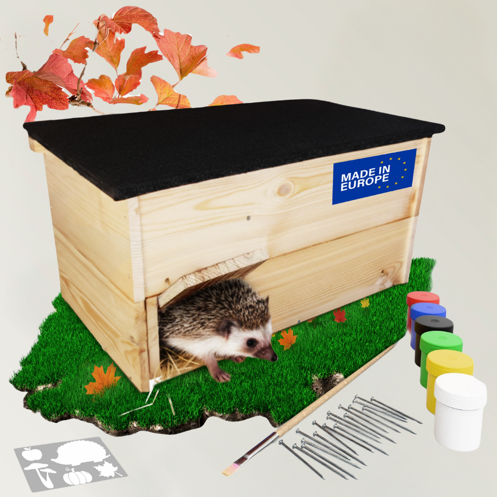 Igelhaus für Kinder aus Kiefernholz zum Bemalen