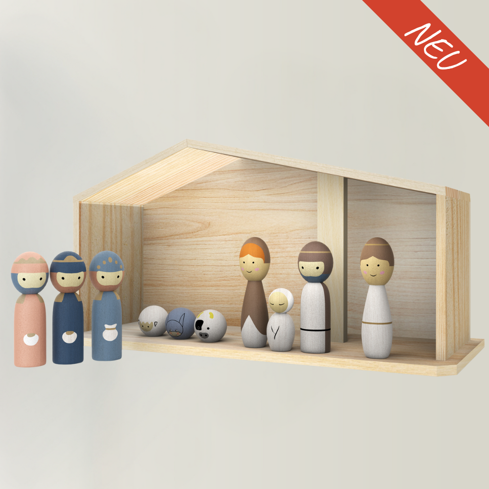 Weihnachtskrippe für Kinder