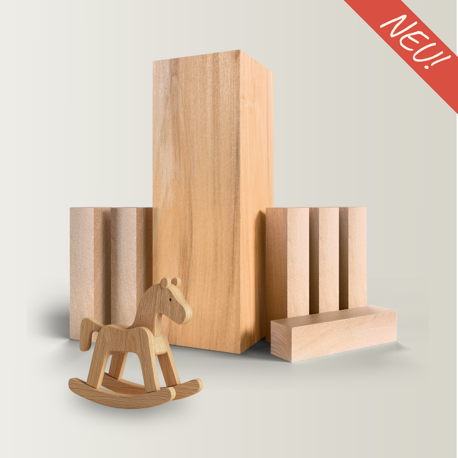 Schnitzholz aus Linde: Großes Holzblock Set
