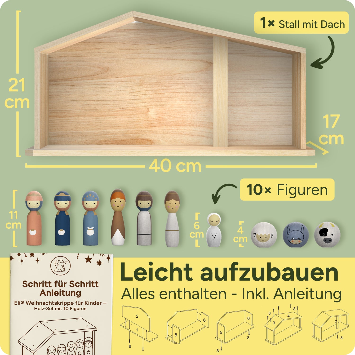 Weihnachtskrippe für Kinder