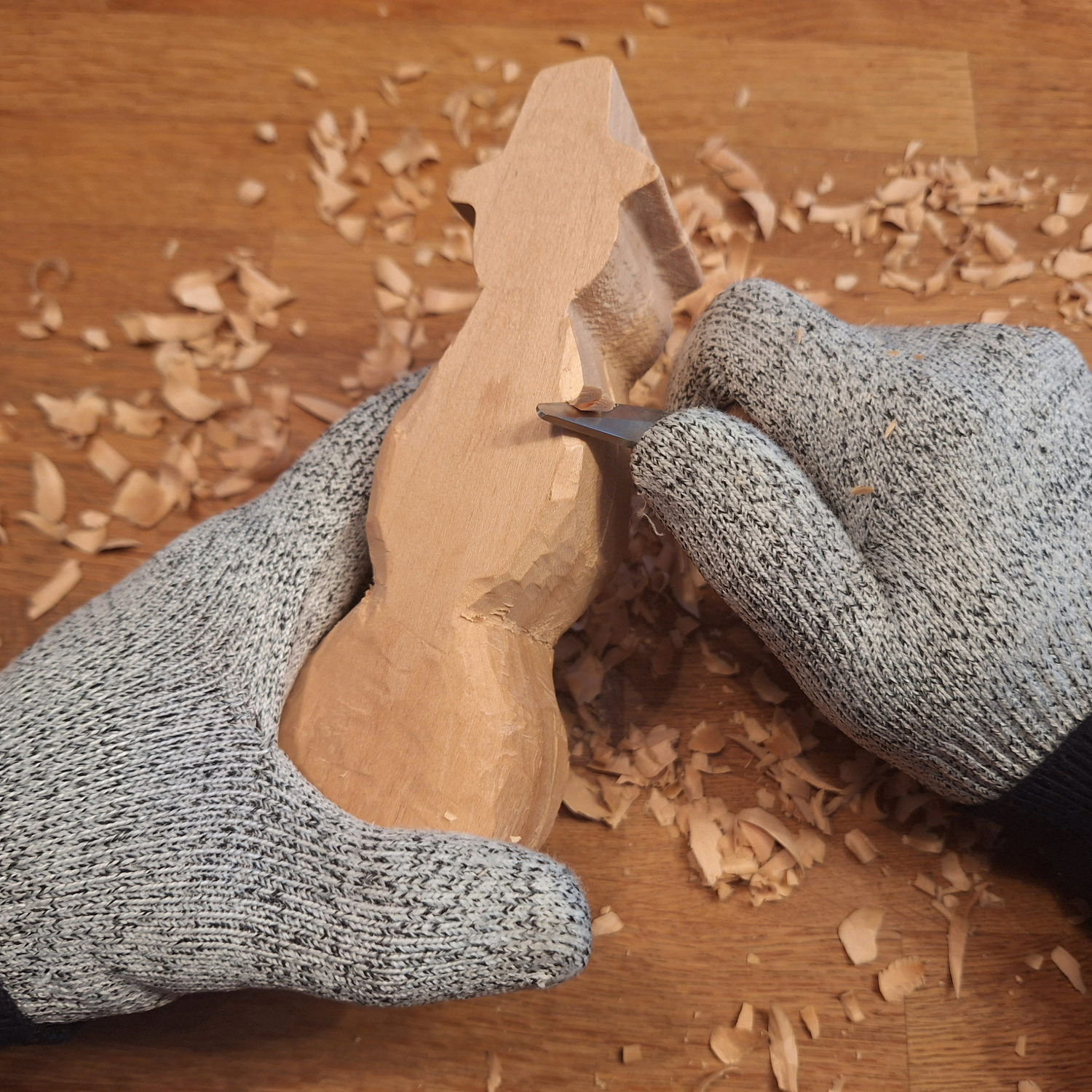 Schnitzrohling Schneemann