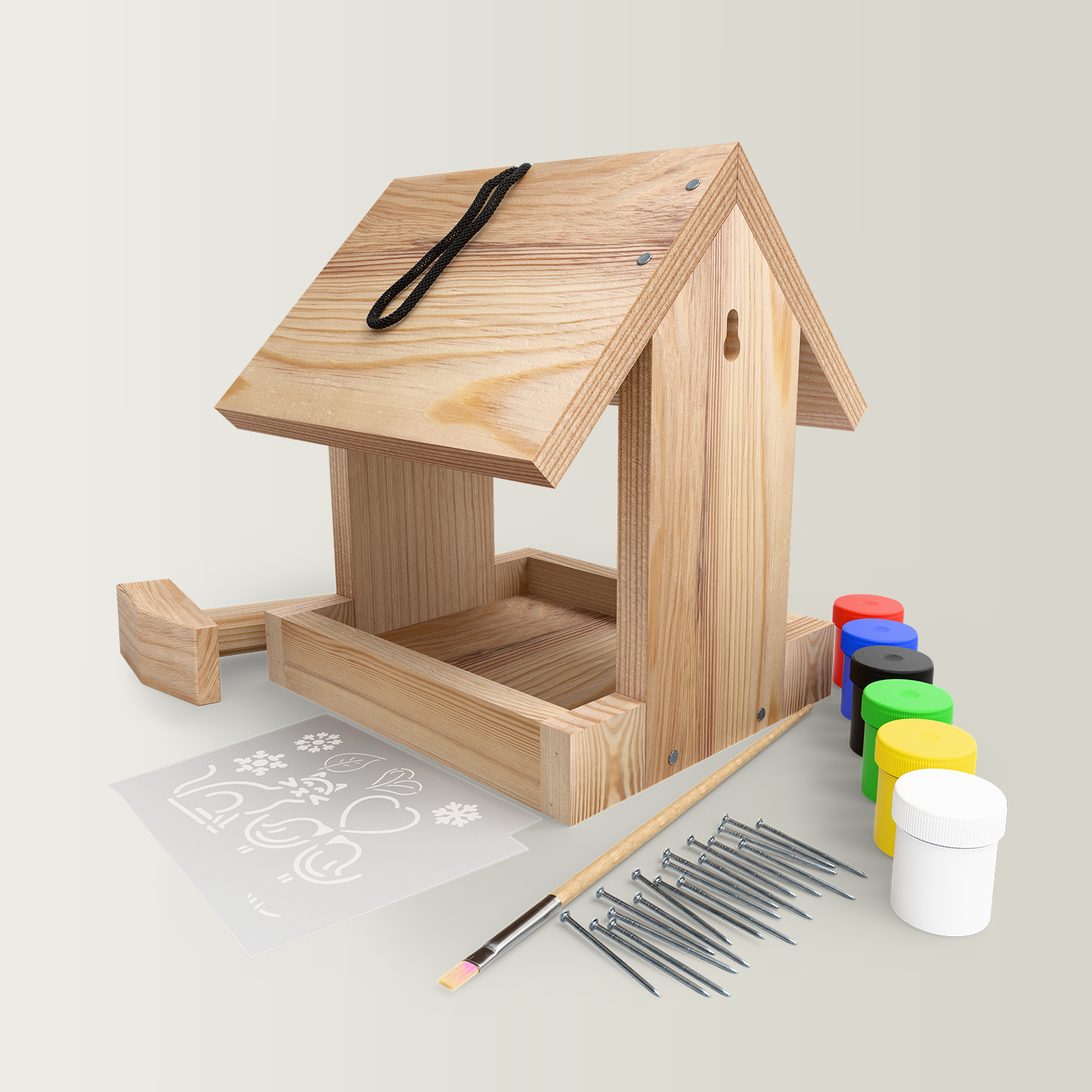 Futterhaus Bausatz für Kinder zum Bemalen
